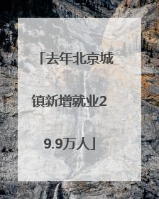去年北京城镇新增就业29.9万人