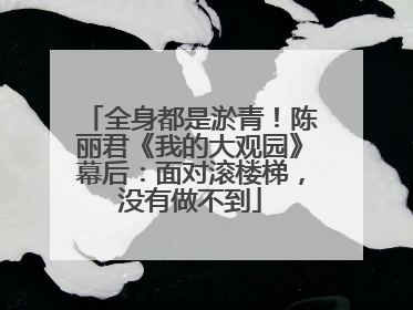 全身都是淤青！陈丽君《我的大观园》幕后：面对滚楼梯，没有做不到