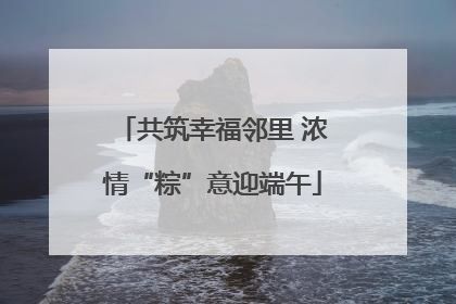 共筑幸福邻里 浓情“粽”意迎端午