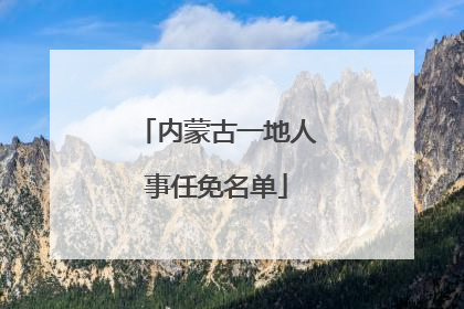 内蒙古一地人事任免名单