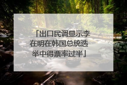 出口民调显示李在明在韩国总统选举中得票率过半