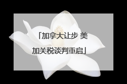 加拿大让步 美加关税谈判重启