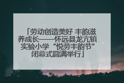 劳动创造美好 丰韵滋养成长——怀远县龙亢镇实验小学“悦劳丰韵节”闭幕式圆满举行