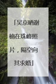 吴京晒谢楠在珠峰照片，隔空向其求婚