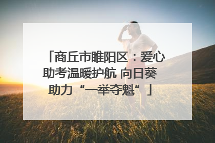 商丘市睢阳区：爱心助考温暖护航 向日葵助力“一举夺魁”