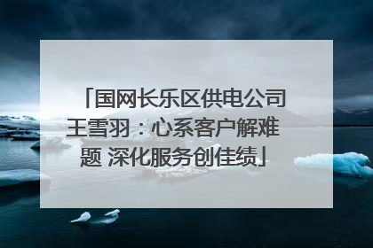 国网长乐区供电公司王雪羽：心系客户解难题 深化服务创佳绩