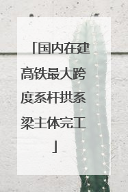 国内在建高铁最大跨度系杆拱系梁主体完工