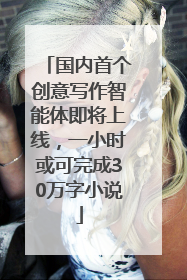 国内首个创意写作智能体即将上线，一小时或可完成30万字小说