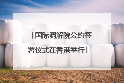 国际调解院公约签署仪式在香港举行