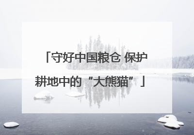 守好中国粮仓 保护耕地中的“大熊猫”