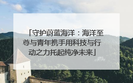 守护蔚蓝海洋：海洋至尊与青年携手用科技与行动之力托起纯净未来