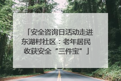 安全咨询日活动走进东湖村社区：老年居民收获安全“三件宝”