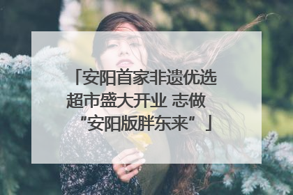 安阳首家非遗优选超市盛大开业 志做“安阳版胖东来”