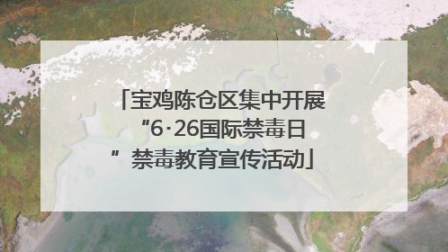 宝鸡陈仓区集中开展“6･26国际禁毒日”禁毒教育宣传活动
