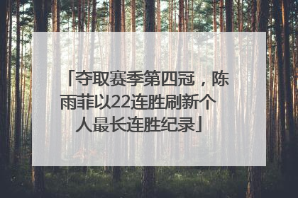 夺取赛季第四冠，陈雨菲以22连胜刷新个人最长连胜纪录