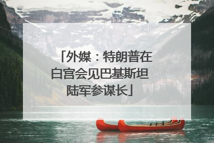 外媒：特朗普在白宫会见巴基斯坦陆军参谋长