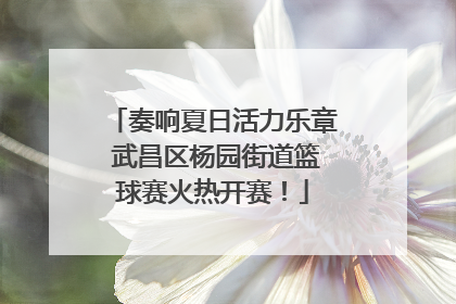 奏响夏日活力乐章 武昌区杨园街道篮球赛火热开赛！