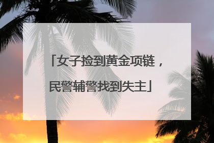 女子捡到黄金项链，民警辅警找到失主
