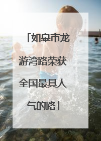 如皋市龙游湾路荣获全国最具人气的路