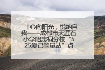 心向阳光，悦纳自我——成都市天涯石小学昭忠祠分校“525爱己能量站”点亮孩子心灵之旅