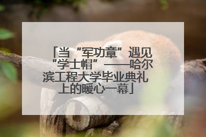 当“军功章”遇见“学士帽”——哈尔滨工程大学毕业典礼上的暖心一幕