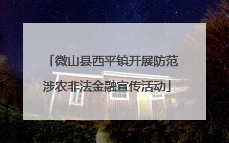 微山县西平镇开展防范涉农非法金融宣传活动