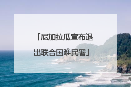 尼加拉瓜宣布退出联合国难民署