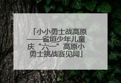 小小勇士战高原——省垣少年儿童庆“六一”高原小勇士挑战赛见闻