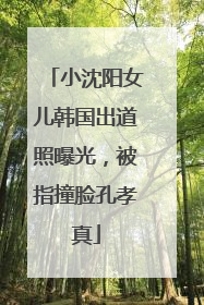 小沈阳女儿韩国出道照曝光，被指撞脸孔孝真