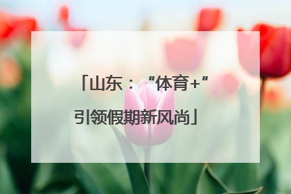 山东：“体育+”引领假期新风尚