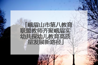 峨眉山市第八教育联盟教师齐聚峨眉实幼共探幼儿教育高质量发展新路径