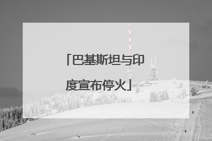 巴基斯坦与印度宣布停火