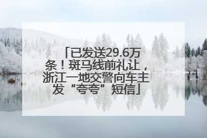 已发送29.6万条！斑马线前礼让，浙江一地交警向车主发“夸夸”短信