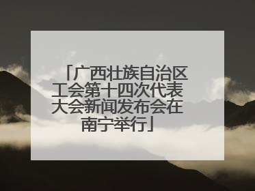 广西壮族自治区工会第十四次代表大会新闻发布会在南宁举行