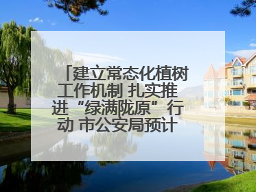建立常态化植树工作机制 扎实推进“绿满陇原”行动 市公安局预计年底前完成1402亩绿化任务