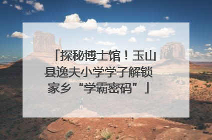 探秘博士馆！玉山县逸夫小学学子解锁家乡“学霸密码”