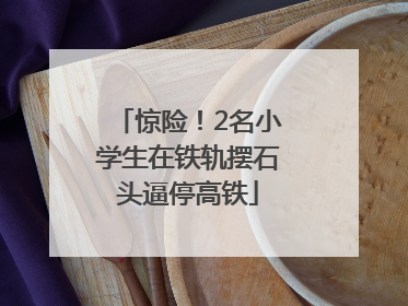 惊险！2名小学生在铁轨摆石头逼停高铁