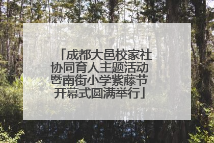 成都大邑校家社协同育人主题活动暨南街小学紫藤节开幕式圆满举行