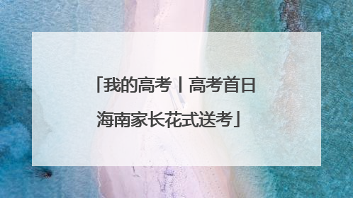 我的高考丨高考首日 海南家长花式送考