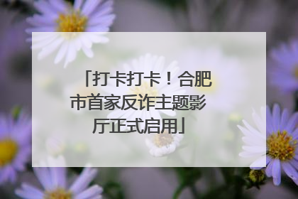 打卡打卡！合肥市首家反诈主题影厅正式启用