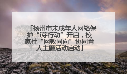 扬州市未成年人网络保护“i芽行动”开启，校家社“网教同向”协同育人主题活动启动