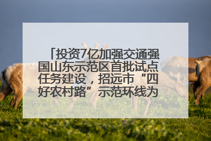 投资7亿加强交通强国山东示范区首批试点任务建设，招远市“四好农村路”示范环线为乡村振兴“开路”