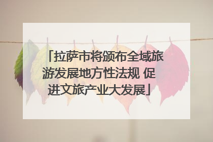 拉萨市将颁布全域旅游发展地方性法规 促进文旅产业大发展