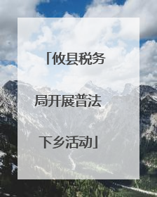 攸县税务局开展普法下乡活动