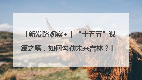 新发路观察+｜“十五五”谋篇之笔，如何勾勒未来吉林？