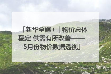 新华全媒+｜物价总体稳定 供需有所改善——5月份物价数据透视
