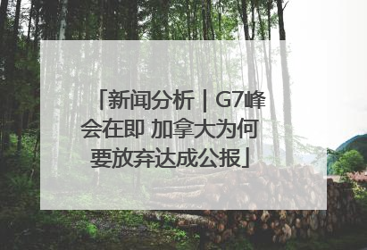 新闻分析｜G7峰会在即 加拿大为何要放弃达成公报