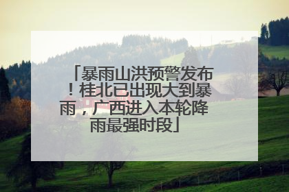 暴雨山洪预警发布！桂北已出现大到暴雨，广西进入本轮降雨最强时段