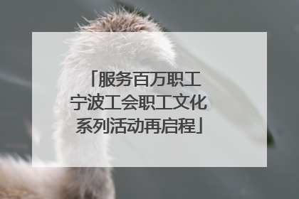服务百万职工 宁波工会职工文化系列活动再启程