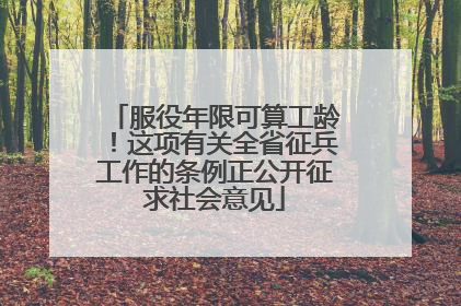 服役年限可算工龄！这项有关全省征兵工作的条例正公开征求社会意见